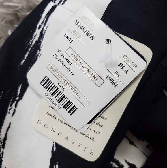 Doncaster Black/White Tie Blazer Size M - Picture 5 of 6